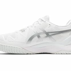 Asics Gel Resolution 8 (Men's) - White/Pure Silver -Cheap Women's Tennis Shoes Store 1041A079 100 SR LT