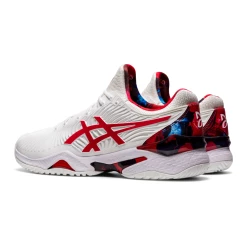 Asics Court FF Novak L.E. (Men's) - White/Classic Red (Available Size: 12.5) -Cheap Women's Tennis Shoes Store 1041A202 110 SB FL GLB
