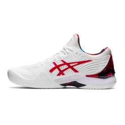 Asics Court FF Novak L.E. (Men's) - White/Classic Red (Available Size: 12.5) -Cheap Women's Tennis Shoes Store 1041A202 110 SR LT GLB