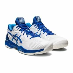 Asics Court FF Novak (Men's) - White/Tuna Blue -Cheap Women's Tennis Shoes Store 1041A343 960d