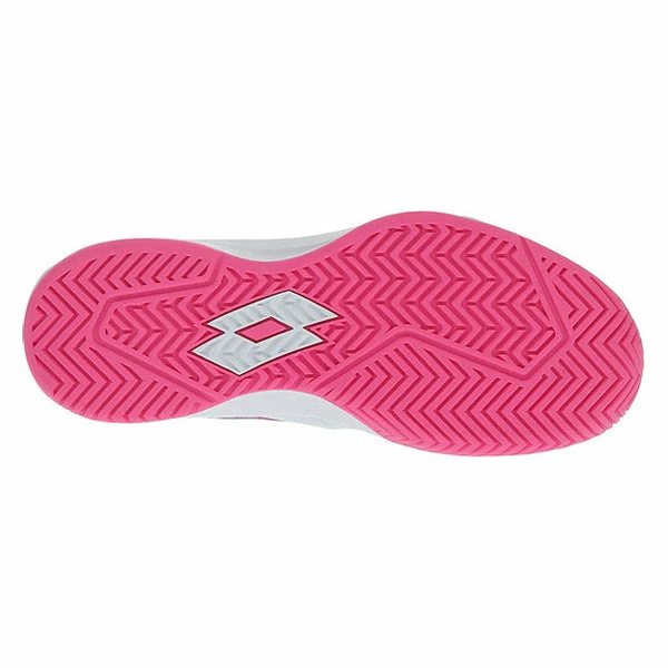 Lotto Mirage 500 All Court (Women's) - All White/Silver Metal/Vivid Fuchsia 2 Lotto Mirage 500 All Court (Women's) - All White/Silver Metal/Vivid Fuchsia - Image 2