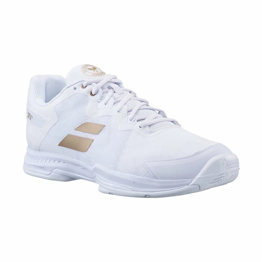 Babolat SFX3 All Court Wimbledon (Men's) - White/Gold 4 Babolat SFX3 All Court Wimbledon (Men's) - White/Gold - Image 4