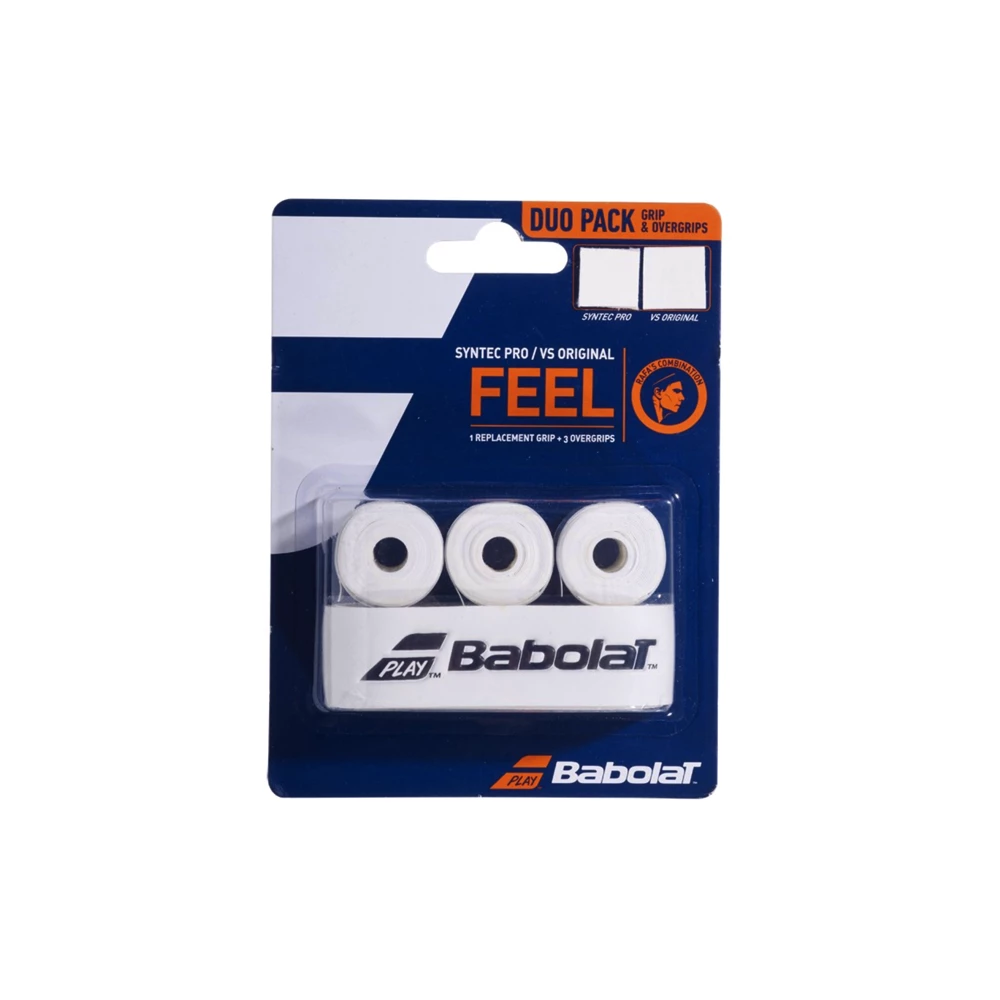 Babolat Duo Pack Syntec Pro (x1) + VS Original (x3) - White