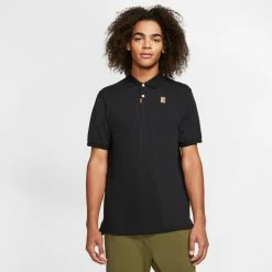 Nike Dri-Fit Heritage DNA Polo (Men's) - Black -Cheap Women's Tennis Shoes Store CJ9524 010 PHSFM001