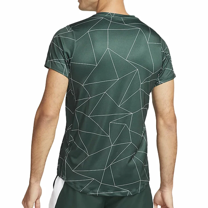 Nike Court Dri-Fit Advantage Top (Men's) - Pro Green/White 2 Nike Court Dri-Fit Advantage Top (Men's) - Pro Green/White - Image 2