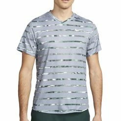 Nike Court Dri-Fit Victory Top (Men's) - Ashen Slate/White