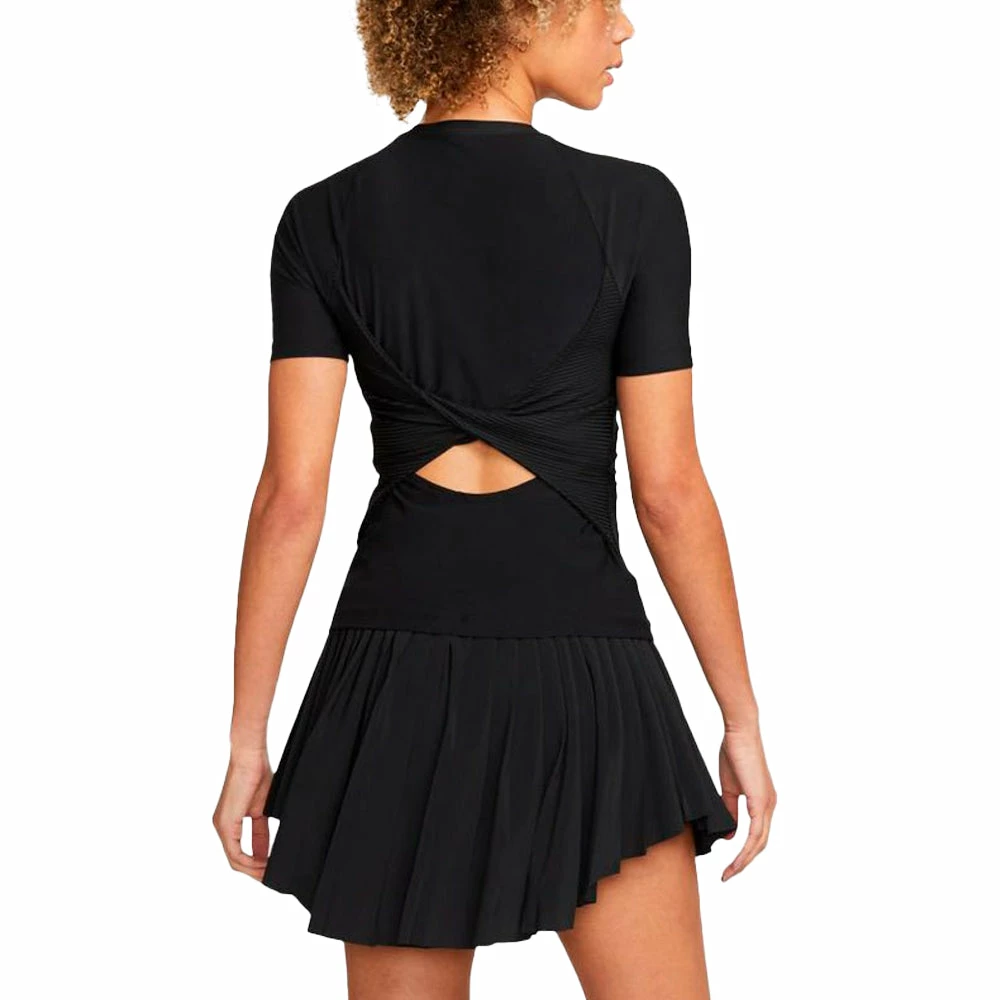 Nike Court Dri-Fit Advantage Tank (Women's) - Black/White 2 Nike Court Dri-Fit Advantage Tank (Women's) - Black/White - Image 2