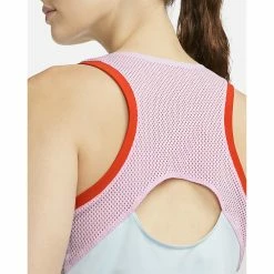 Nike Court Dri-Fit Slam Tank (Women's) - Glacier Blue/Light Arctic Pink/Team Orange/Black -Cheap Women's Tennis Shoes Store DR6795 474c