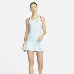 Nike Court Dri-Fit Slam Tank (Women's) - Glacier Blue/Light Arctic Pink/Team Orange/Black -Cheap Women's Tennis Shoes Store DR6795 474d