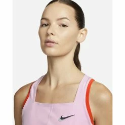 Nike Court Dri-Fit Slam Tank (Women's) - Light Arctic Pink/Glacier Blue/Team Orange/Black -Cheap Women's Tennis Shoes Store DR6795 676c