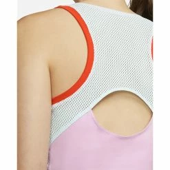 Nike Court Dri-Fit Slam Tank (Women's) - Light Arctic Pink/Glacier Blue/Team Orange/Black -Cheap Women's Tennis Shoes Store DR6795 676f