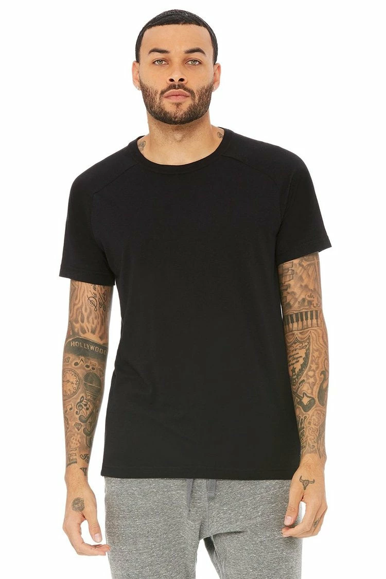 Alo Triumph Crew Neck Tee (Men's) - Black 2 Alo Triumph Crew Neck Tee (Men's) - Black - Image 2