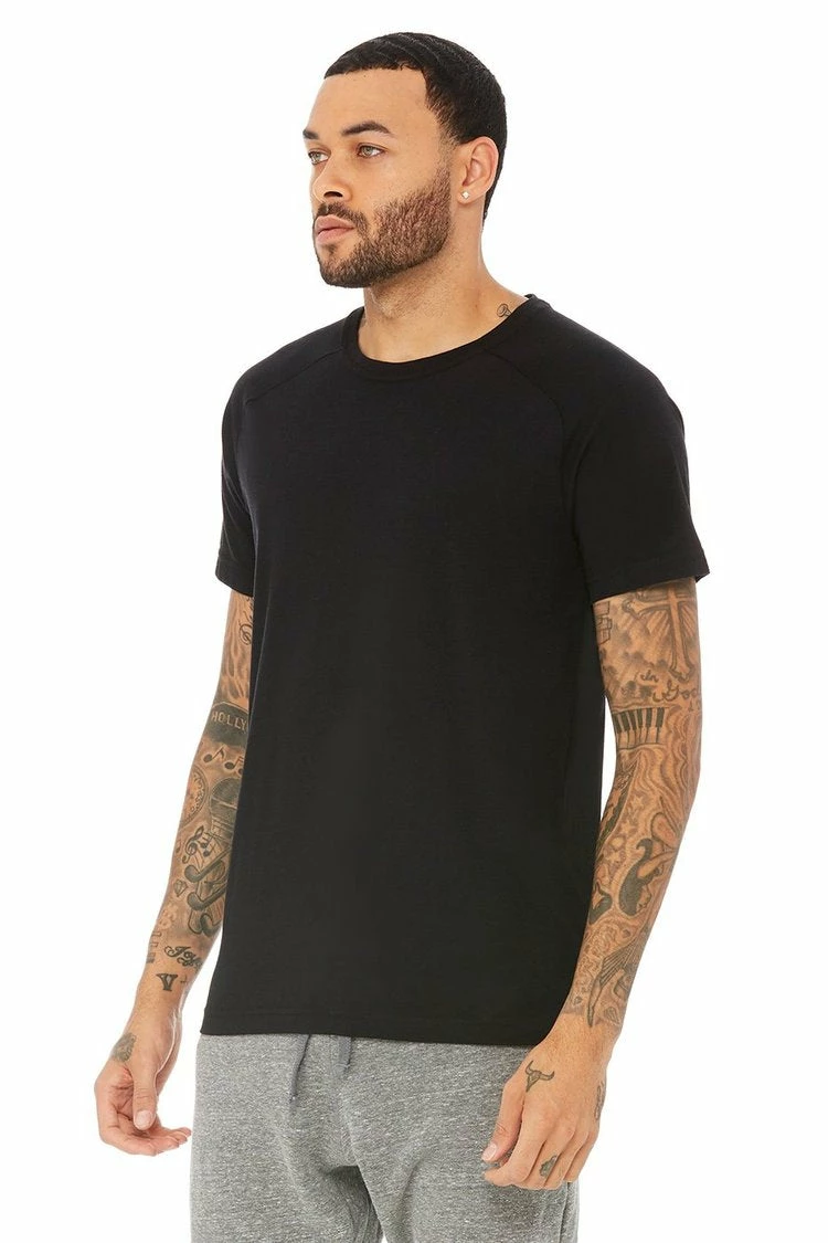 Alo Triumph Crew Neck Tee (Men's) - Black 3 Alo Triumph Crew Neck Tee (Men's) - Black - Image 3