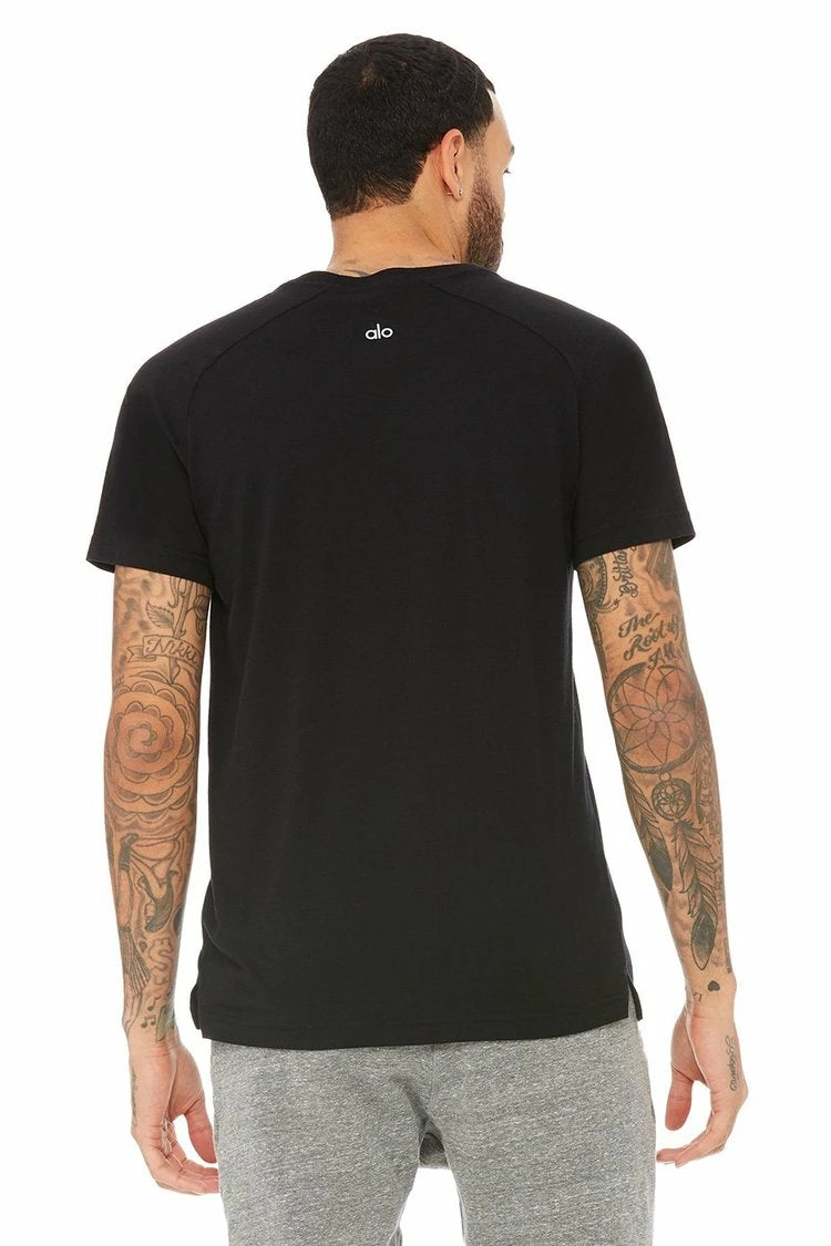 Alo Triumph Crew Neck Tee (Men's) - Black 4 Alo Triumph Crew Neck Tee (Men's) - Black - Image 4