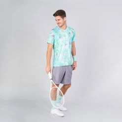 Bidi Badu Kovu Tech Tee (Men's) - Mint/Green/Dark Grey -Cheap Women's Tennis Shoes Store M36104221 MTGNDGR KovuTee 3
