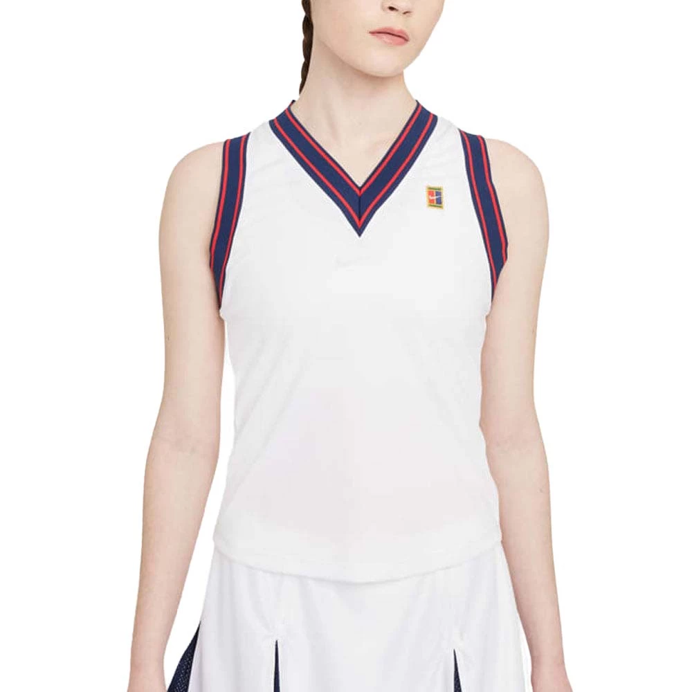 Nike Court Dri-Fit Slam Tank (Women's) - White 1 Nike Court Dri-Fit Slam Tank (Women's) - White