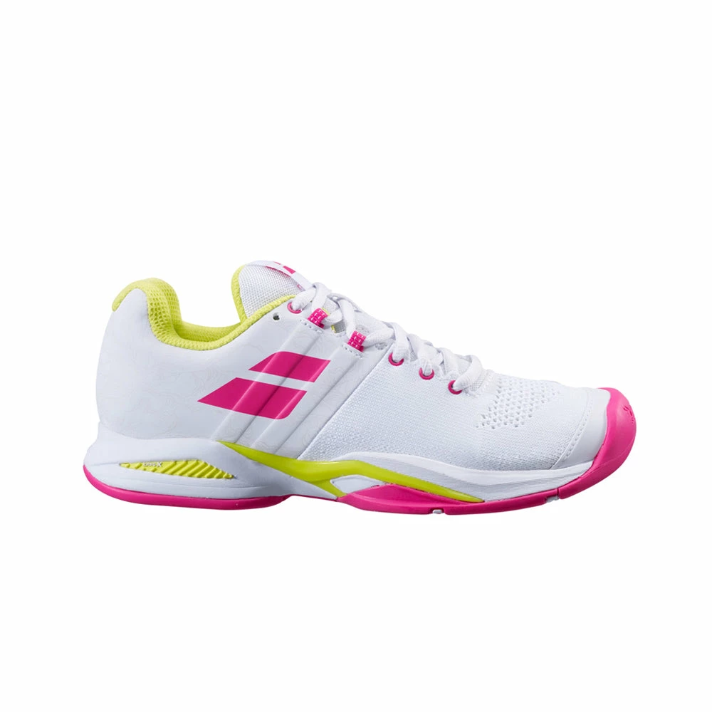 Babolat Propulse Blast All Court (Women's) - White/Pink/Yellow (Available Size: 10) 1 Babolat Propulse Blast All Court (Women's) - White/Pink/Yellow (Available Size: 10)