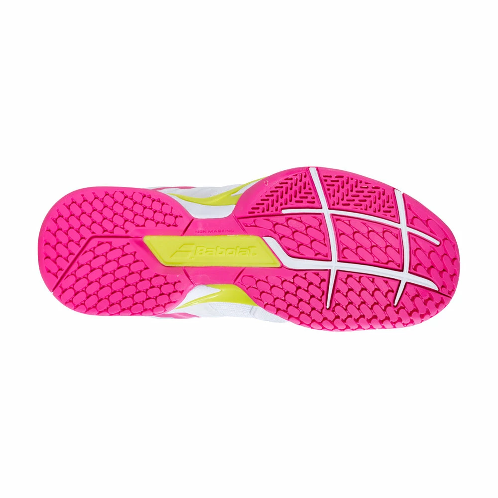 Babolat Propulse Blast All Court (Women's) - White/Pink/Yellow (Available Size: 10) 2 Babolat Propulse Blast All Court (Women's) - White/Pink/Yellow (Available Size: 10) - Image 2