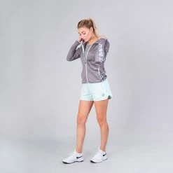 Bidi Badu Inga Tech Jacket (Women's) - Grey/Mint -Cheap Women's Tennis Shoes Store W194018223 GRMT IngaJacket 3