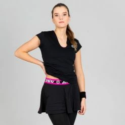 Bidi Badu Bella 2.0 Tech V-Neck Tee (Women's) - Black -Cheap Women's Tennis Shoes Store W354009193 BK BellaV Neck 3