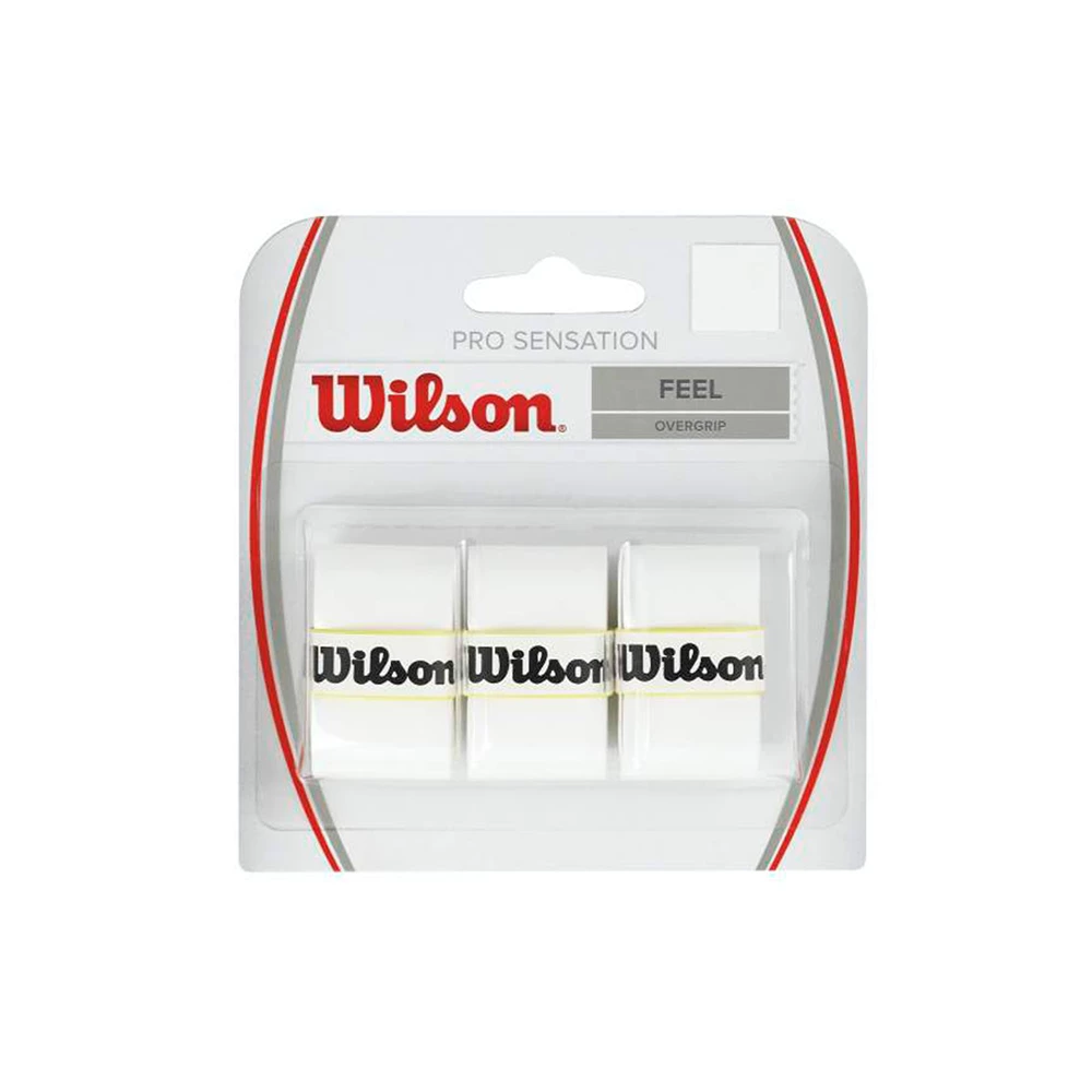 Wilson Pro Sensation Overgrip 3-Pack - White 1 Wilson Pro Sensation Overgrip 3-Pack - White