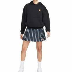 Nike Court Fleece Heritage Hoodie (Women's) - Black -Cheap Women's Tennis Shoes Store hoodiefulledited