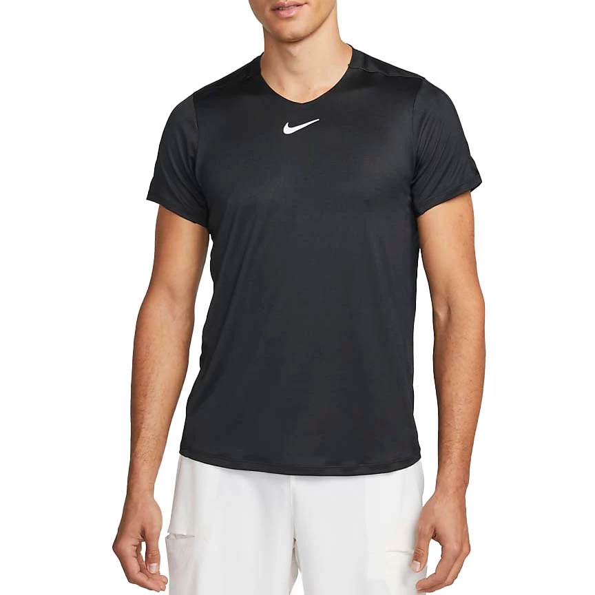 Nike Court Dri-Fit Advantage Top (Men's) - Black/White 1 Nike Court Dri-Fit Advantage Top (Men's) - Black/White