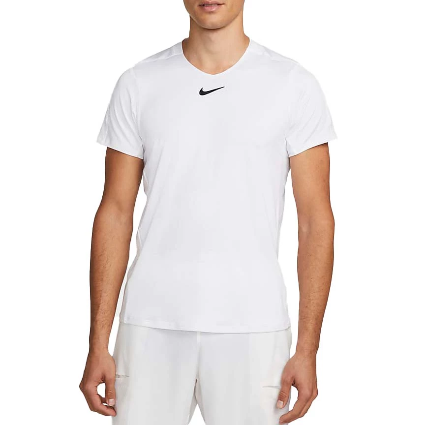 Nike Court Dri-Fit Advantage Top (Men's) - White/Black 1 Nike Court Dri-Fit Advantage Top (Men's) - White/Black
