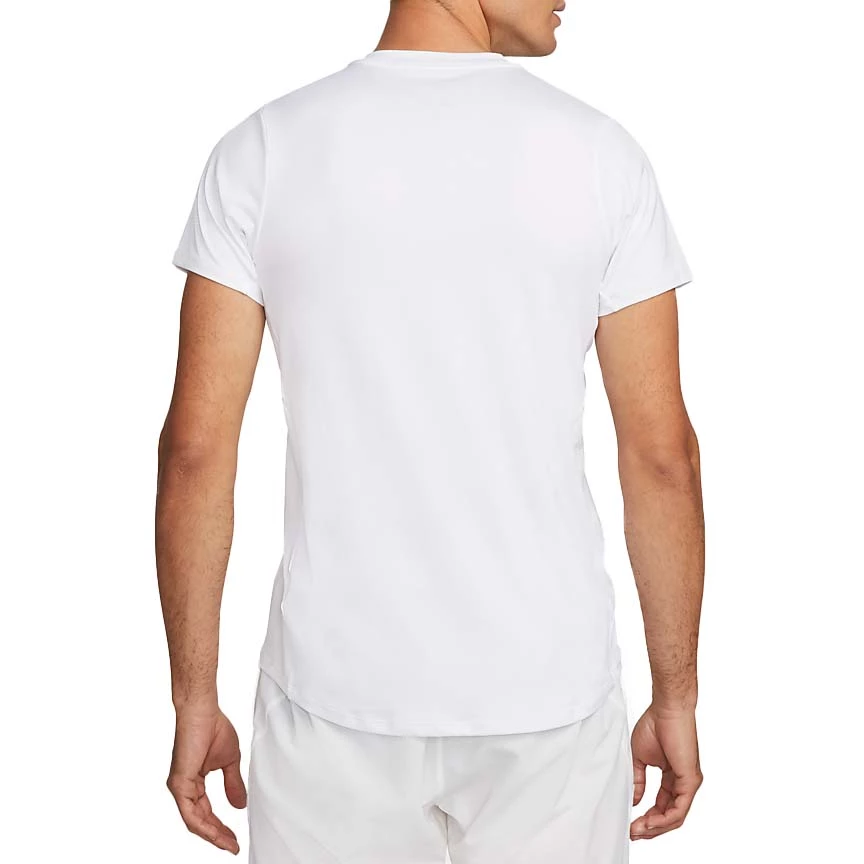 Nike Court Dri-Fit Advantage Top (Men's) - White/Black 2 Nike Court Dri-Fit Advantage Top (Men's) - White/Black - Image 2