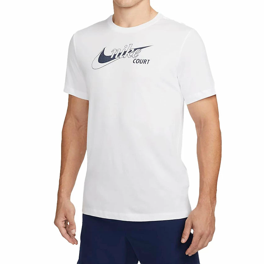 Nike Swoosh Tennis Tee (Men's) - White 1 Nike Swoosh Tennis Tee (Men's) - White