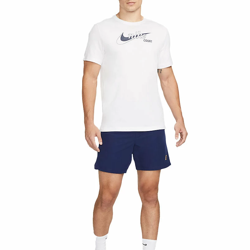 Nike Swoosh Tennis Tee (Men's) - White 3 Nike Swoosh Tennis Tee (Men's) - White - Image 3
