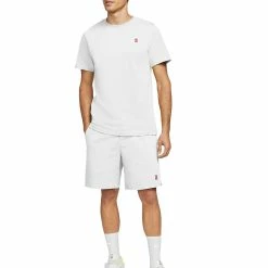 Nike Court Emb Tee (Men's) - White/Habanero Red -Cheap Women's Tennis Shoes Store nikecourt tennis t shirt rJ868F 2