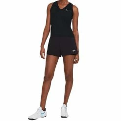 Nike Court Dri-Fit Victory Tank (Women's) - Black/White -Cheap Women's Tennis Shoes Store nikecourt victory tennis tank CZ9KVx 1