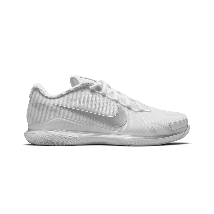 Nike Court Air Zoom Vapor Pro (Women's) - White/Metallic Silver 1 Nike Court Air Zoom Vapor Pro (Women's) - White/Metallic Silver
